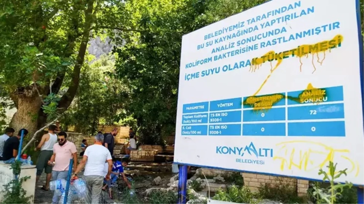 Bakterili kaynak suyunun çevresi kapatıldı, inanmayıp teli kestiler! Şişesini kapan geliyor