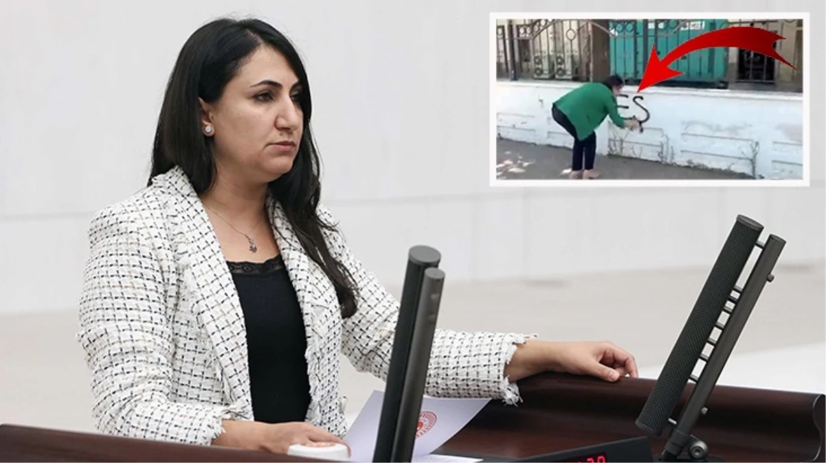 DEM Partili Oduncu’dan skandal hareket! Batman Valiliği’nin duvarına Kürtçe yazılar yazdı
