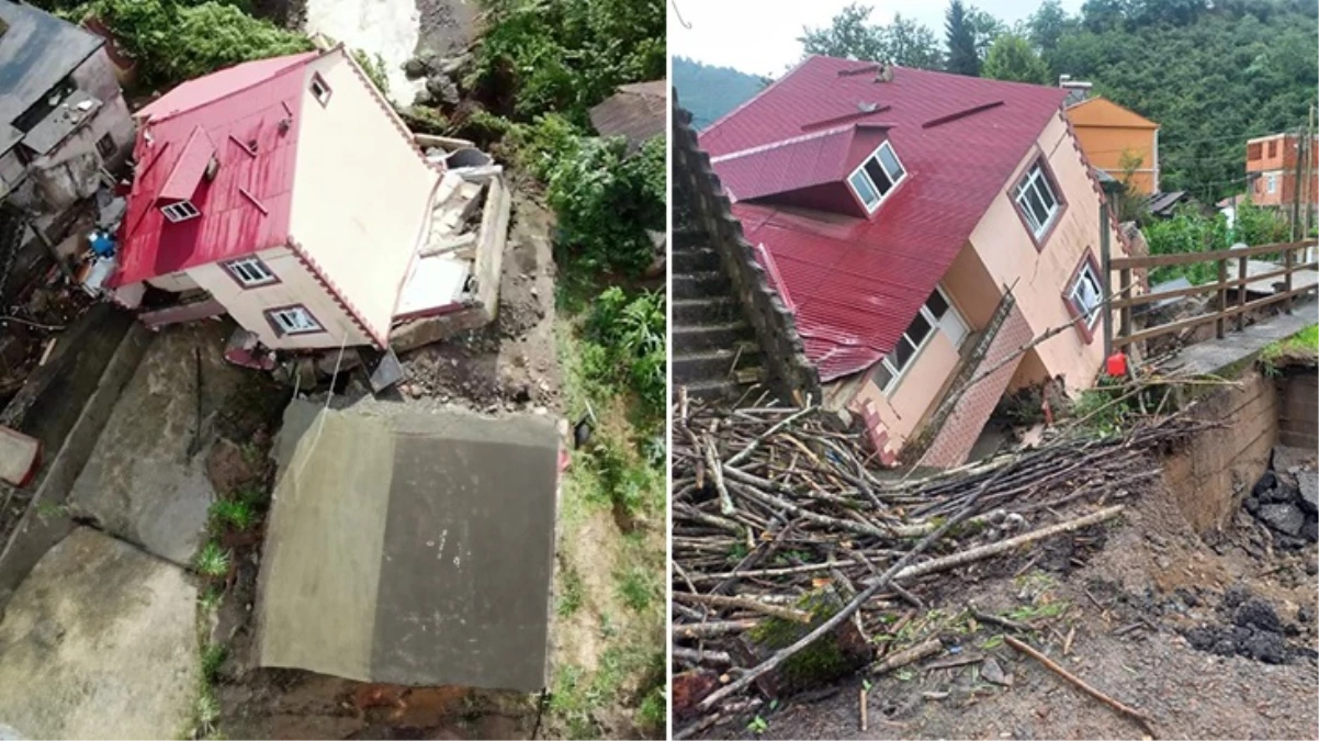 Giresun felaketi yaşadı! Kentte sağanak nedeniyle ağaçlar devrildi, ev yan yattı