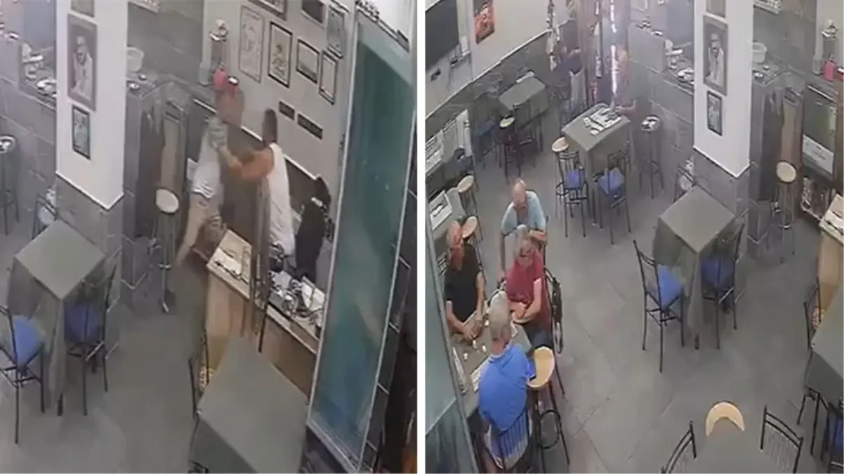Rahat tavırlarıyla kahvehaneye giren şahıs, işletmeciyi böyle bıçakladı