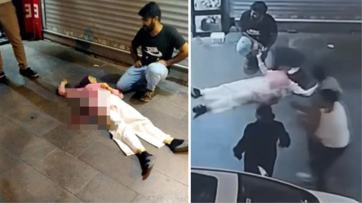 Sokak ortasında eşini defalarca bıçakladı, cani kocayı linçten polis kurtardı