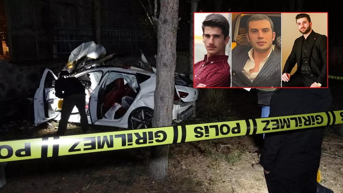 Erzurum’da refüje çarpan otomobil, hastane bahçesine düşüp alev aldı! 3 kişi öldü