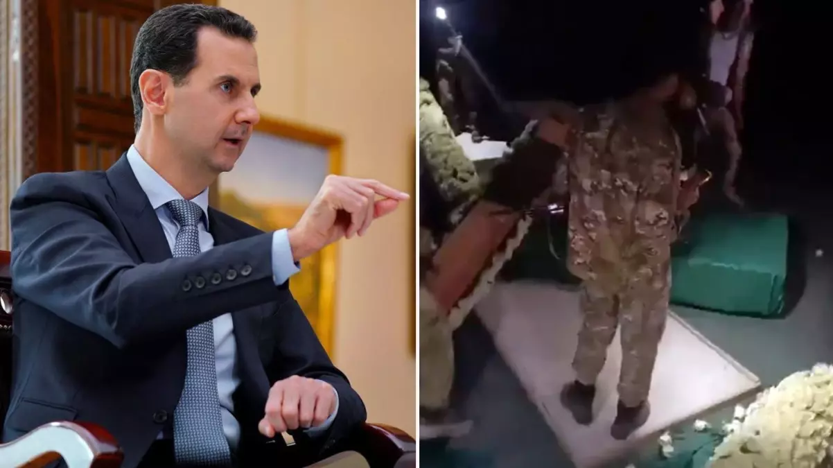 Muhalifler, Hafız Esad’ın mezarında