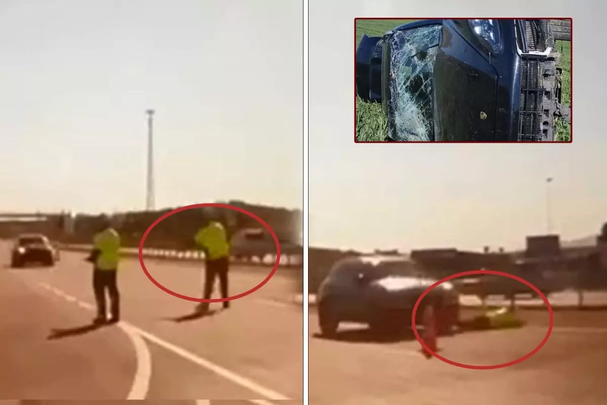 ‘Dur’ ihtarına uymayıp polise çarpan sürücü menfezde yakalandı